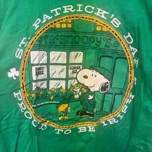 Vintage Artex Snoopy Irish Pride St Patrick's Day T-shirt